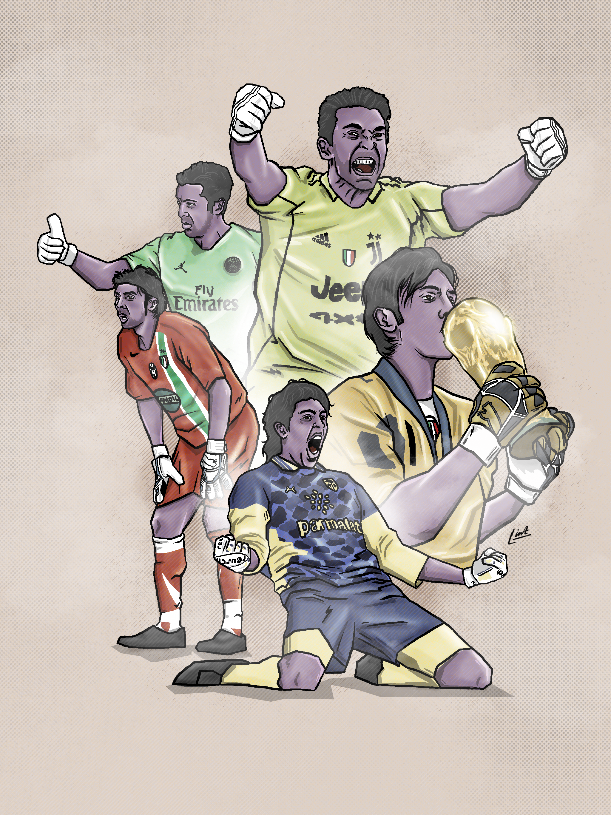 Guanluigi Buffon digital illustration